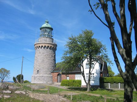 Zum Aquarell "Leuchtturm auf Bornholm