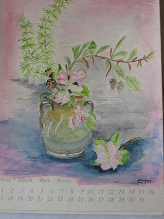 März - Kirschblüte mit Vase